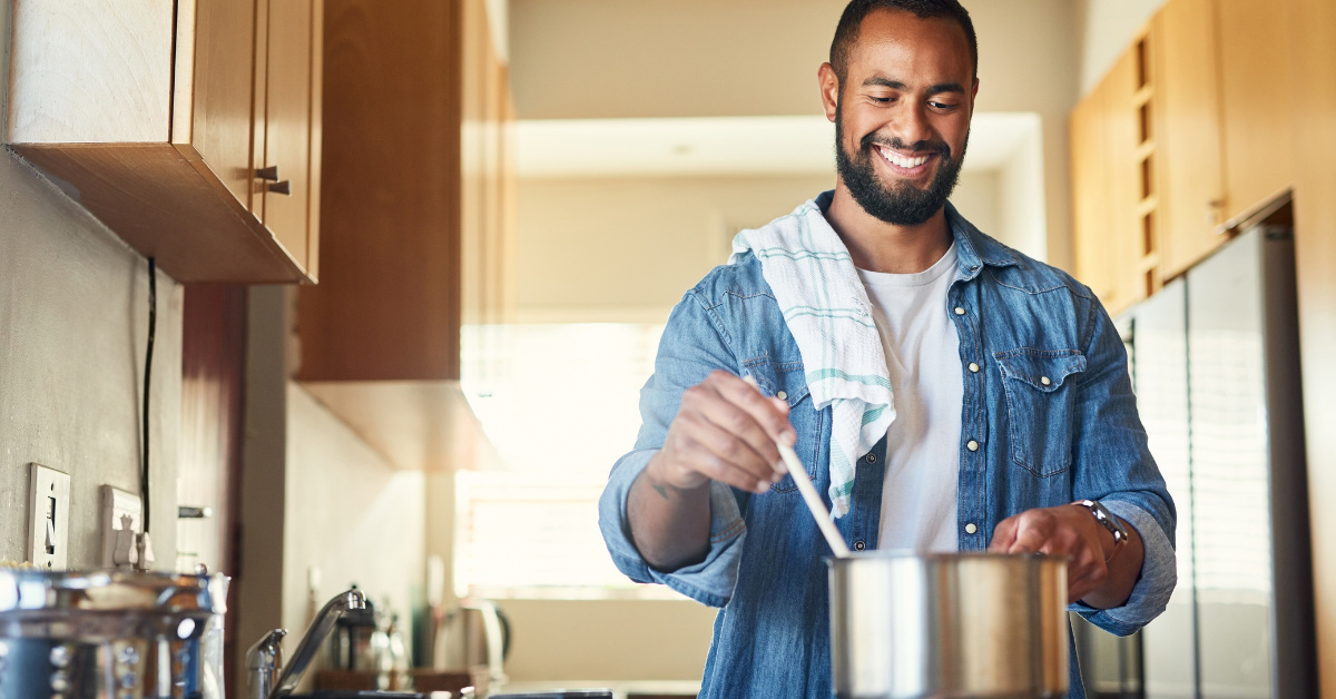 man cooking